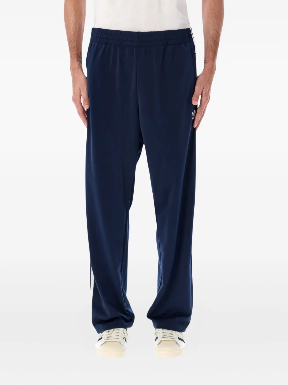 Adidas Originals Firebird Adicolor Striped Track Pants In Blue