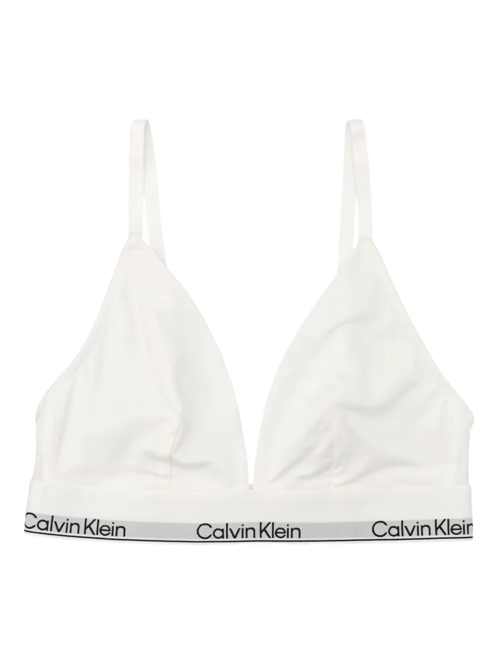 Calvin Klein Logo-band Bra In White
