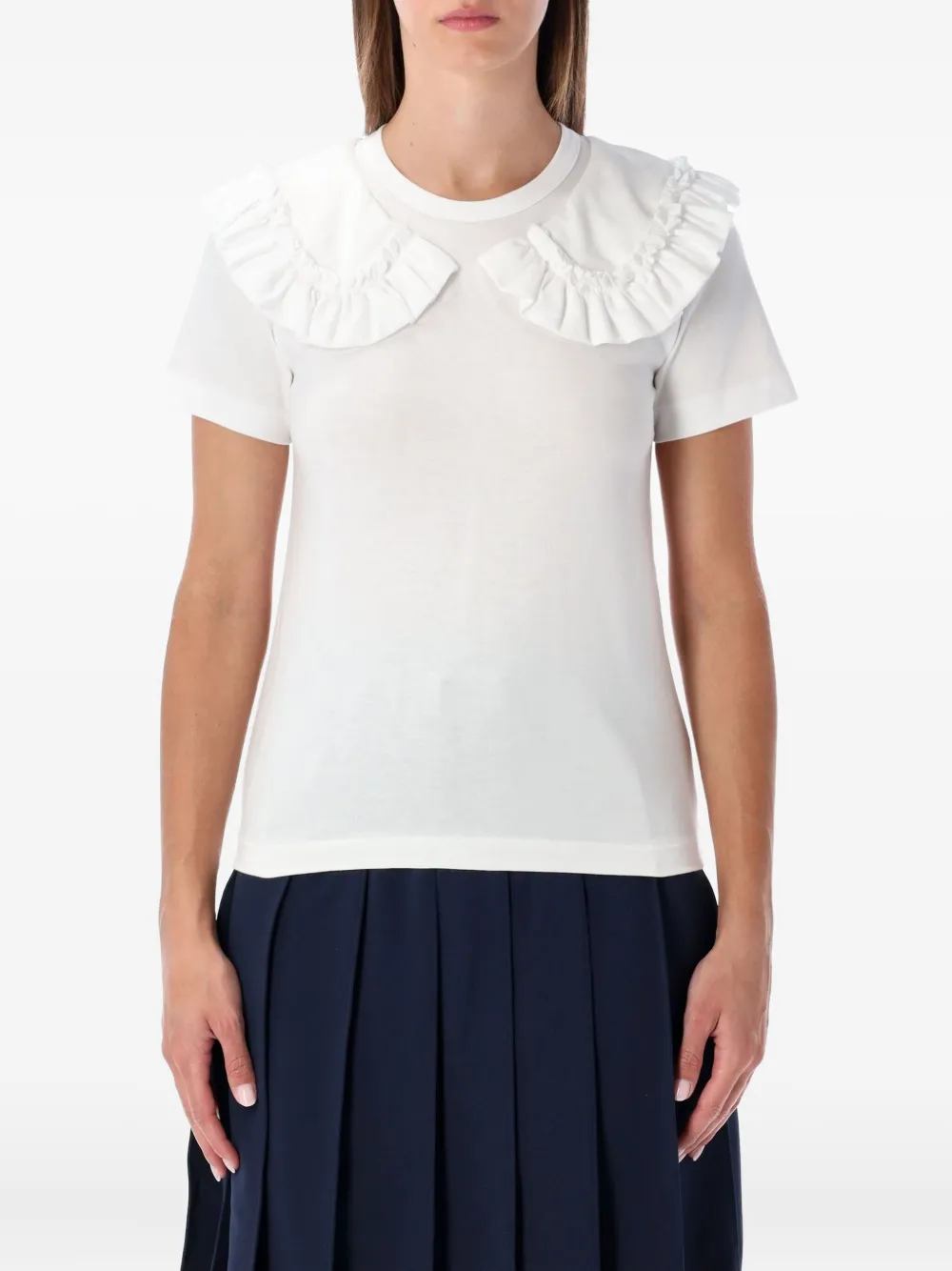 Comme Des Garçons Girl ruffled collar top | White | Image 1