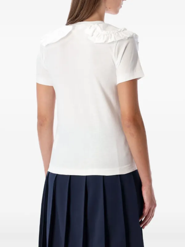 Comme Des Garçons Girl ラッフルカラー トップ | ホワイト | FARFETCH JP