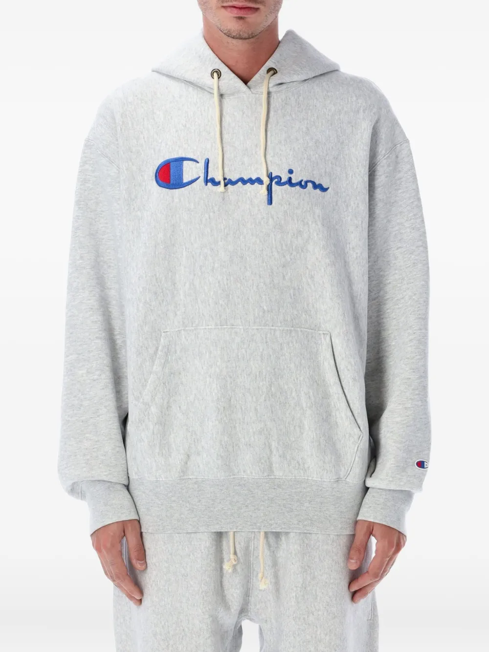Champion embroidered-logo hoodie | Grey | Image 1