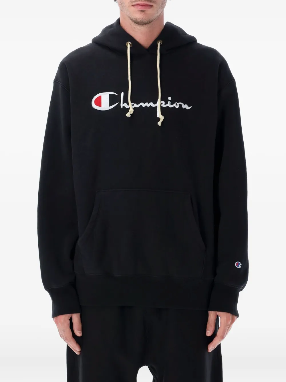 Champion logo-detailing hoodie | Black | Image 1