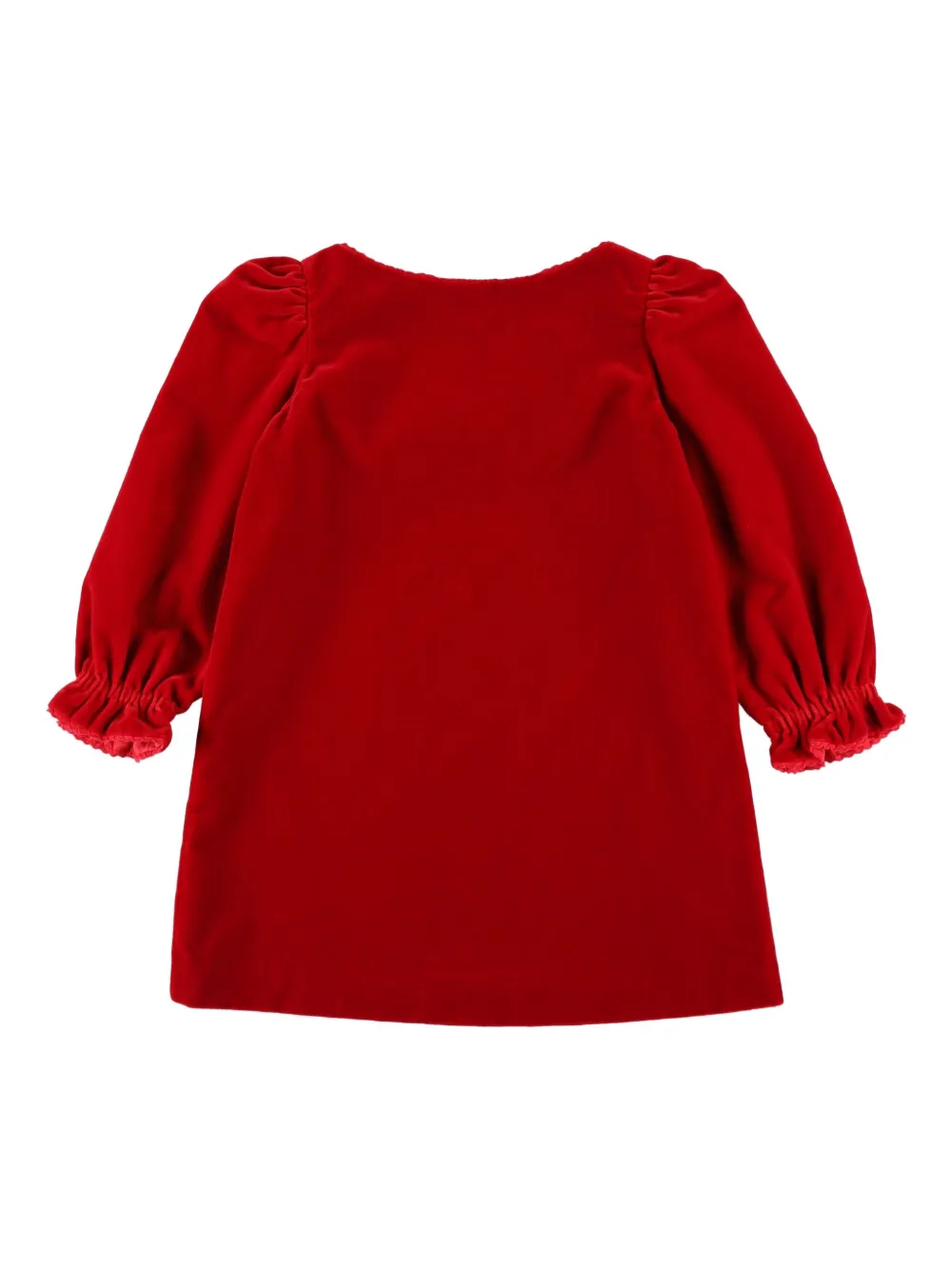 Bonpoint Bow Ruffled Dress In Red