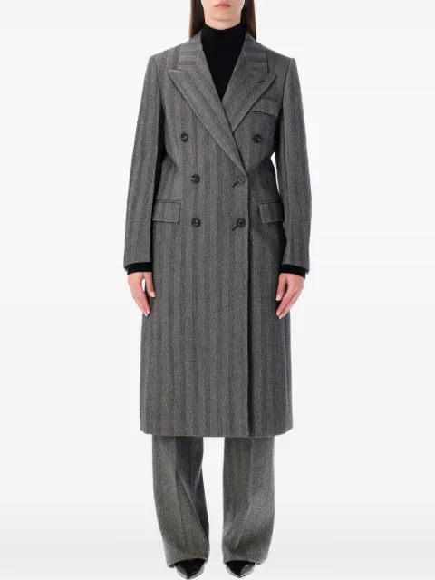 Ferragamo manteau croisé à rayures