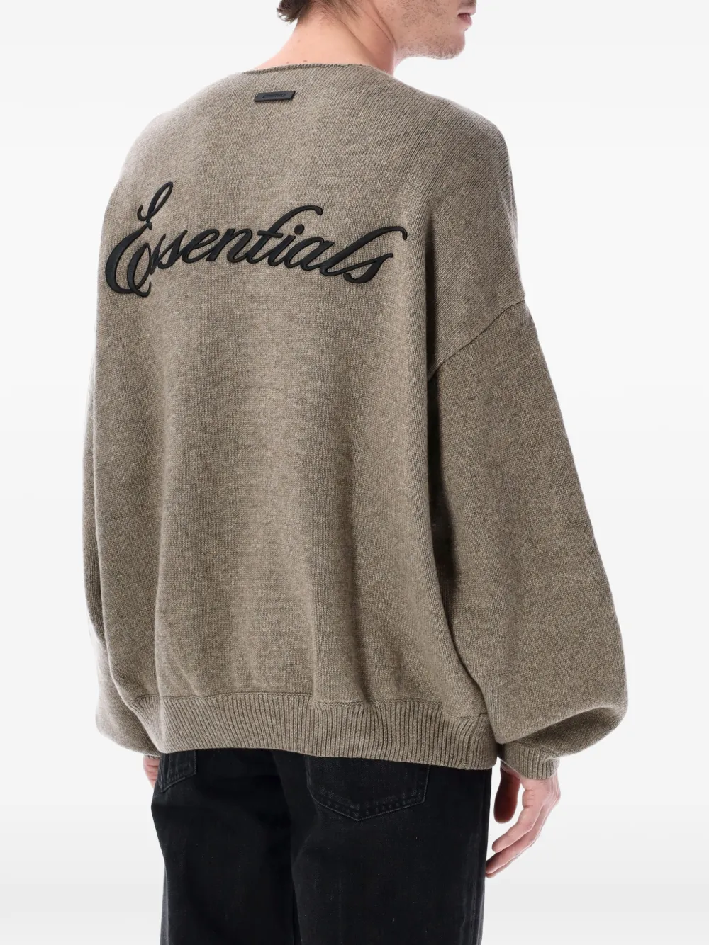 FEAR OF GOD ESSENTIALS embroidered crew-neck sweater - Bruin