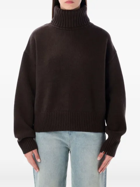 extreme cashmere ribbed roll-neck sweater