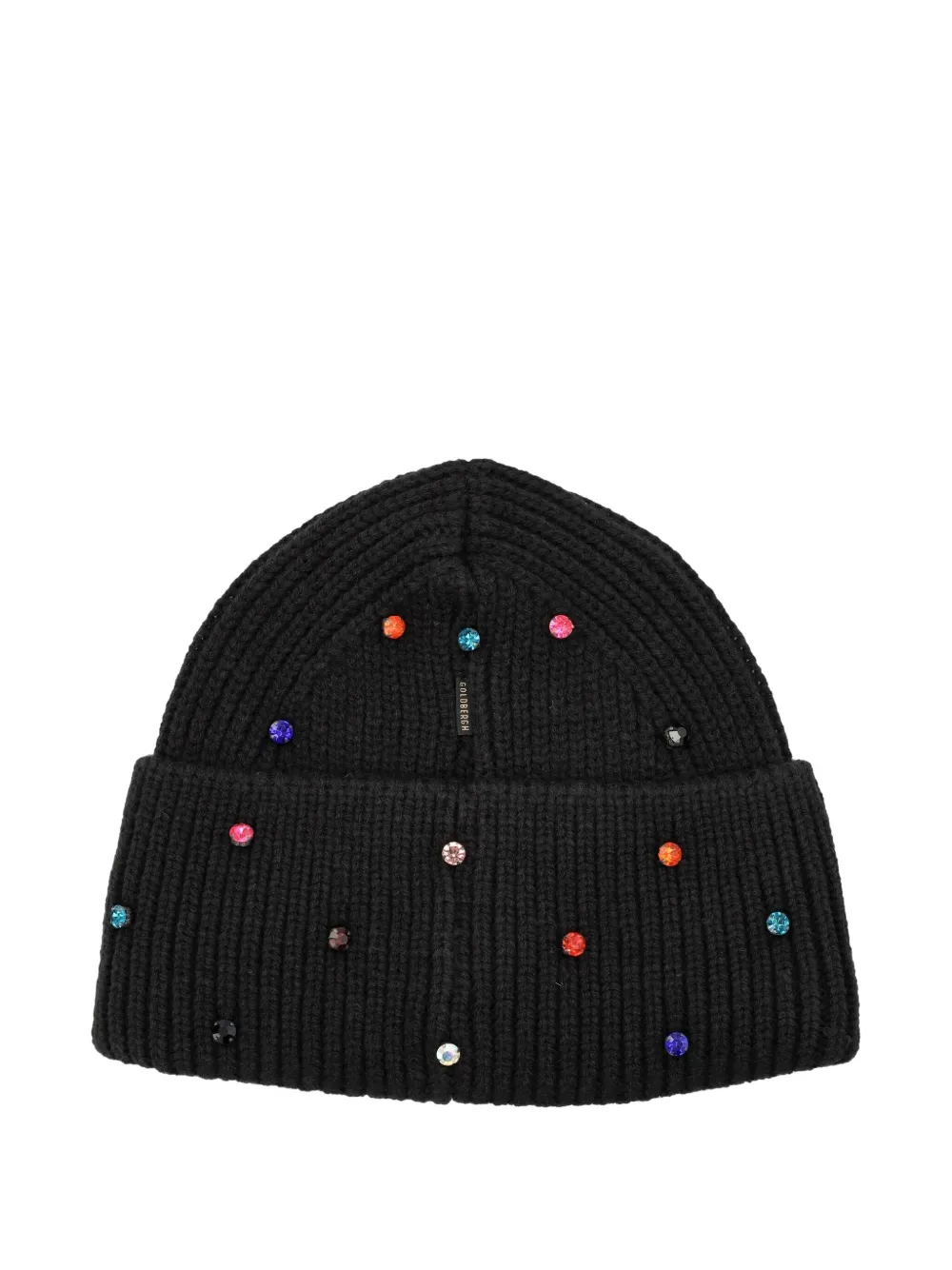 Goldbergh embellished ribbed beanie - Zwart