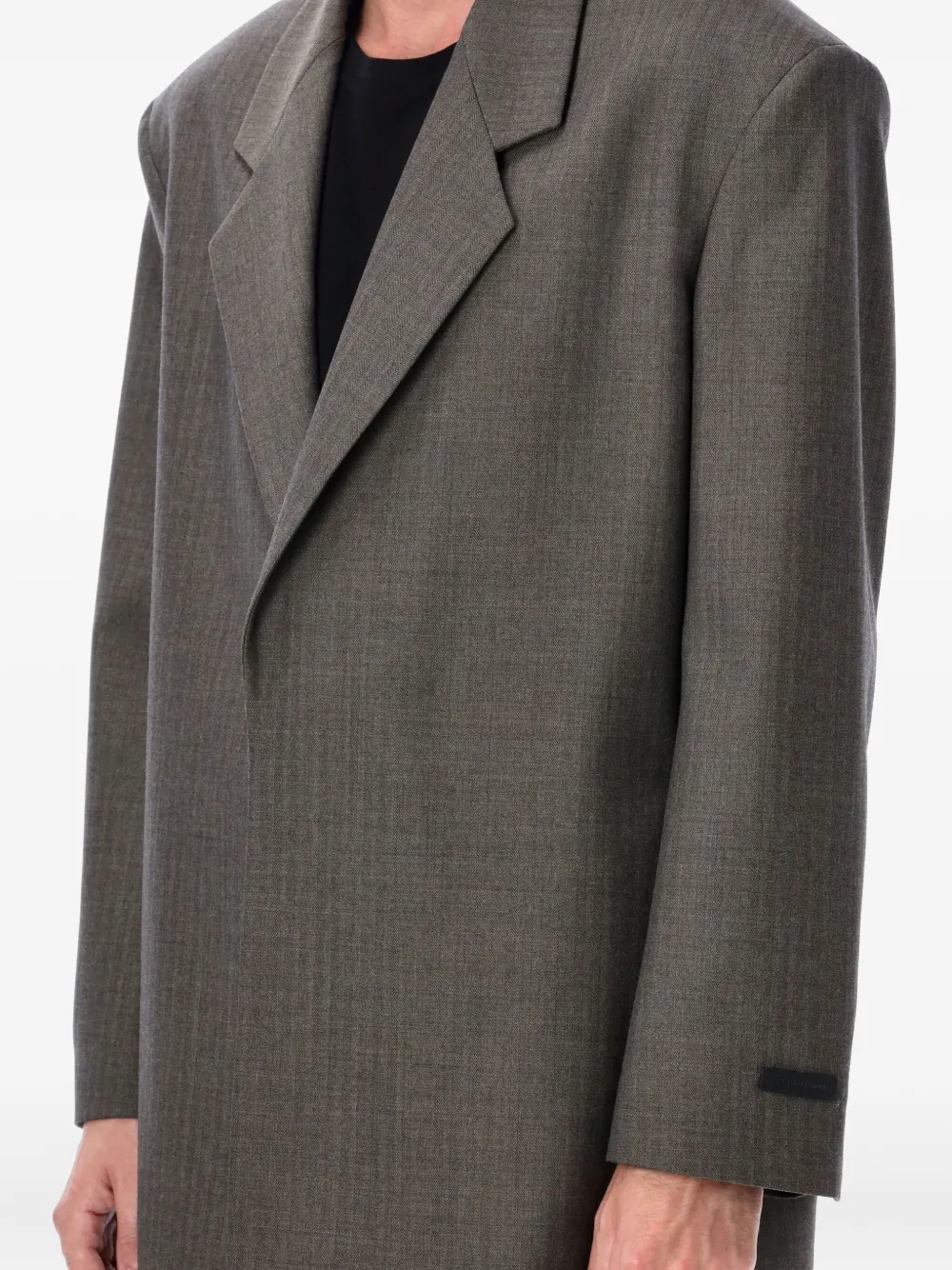 Fear Of God Chevron Wool Single-breasted Blazer In Brown