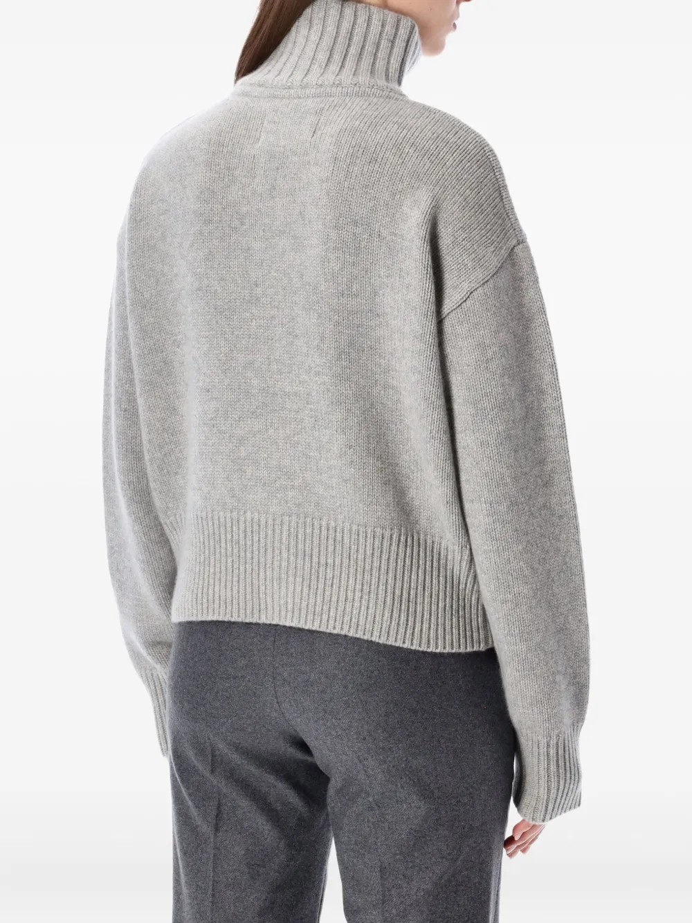 Extreme Cashmere Zip-up Long-sleeve Cardigan In Gray