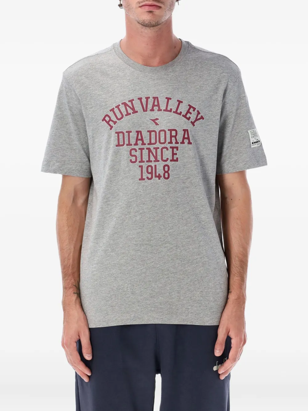 Diadora Run Valley logo T-shirt | Grey | Image 1