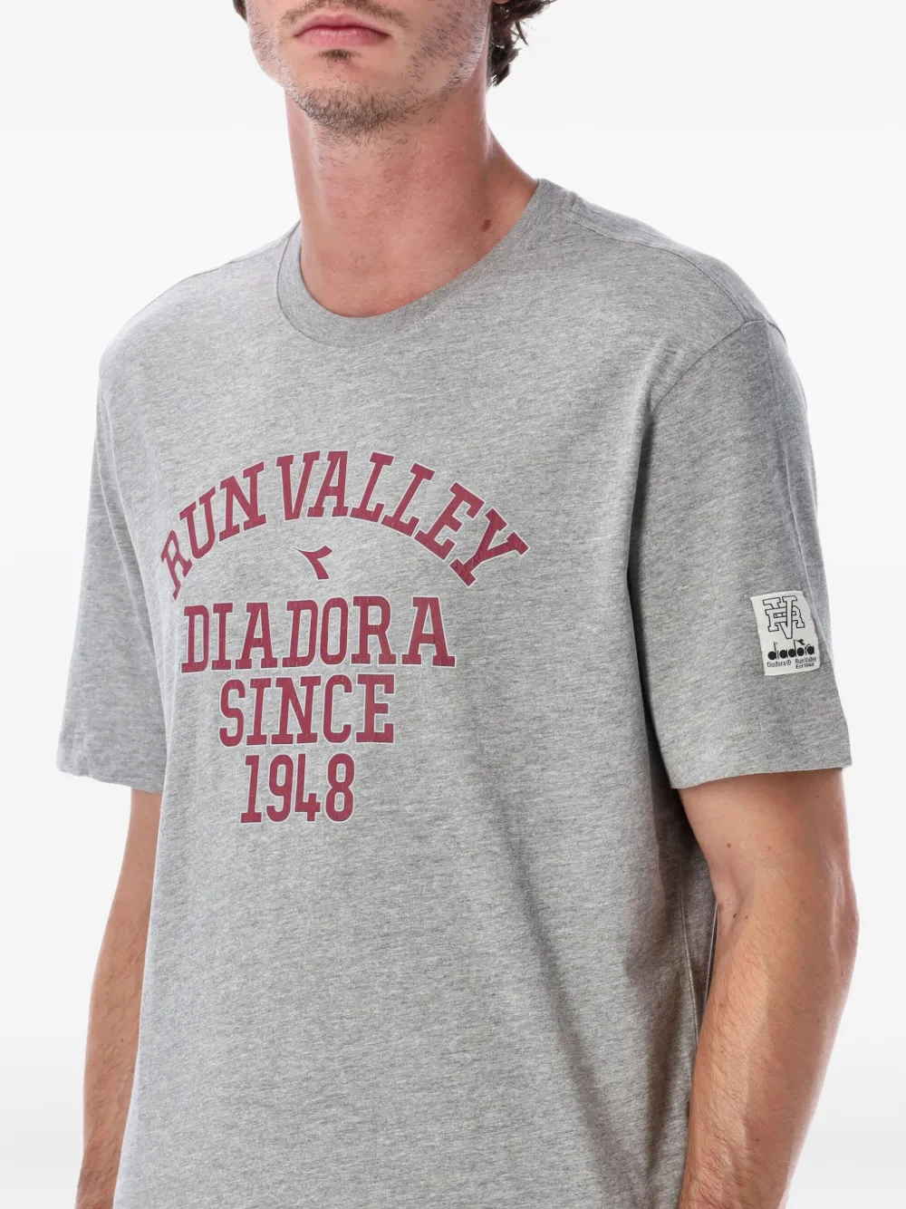 Diadora Run Valley T-shirt met logo Grijs