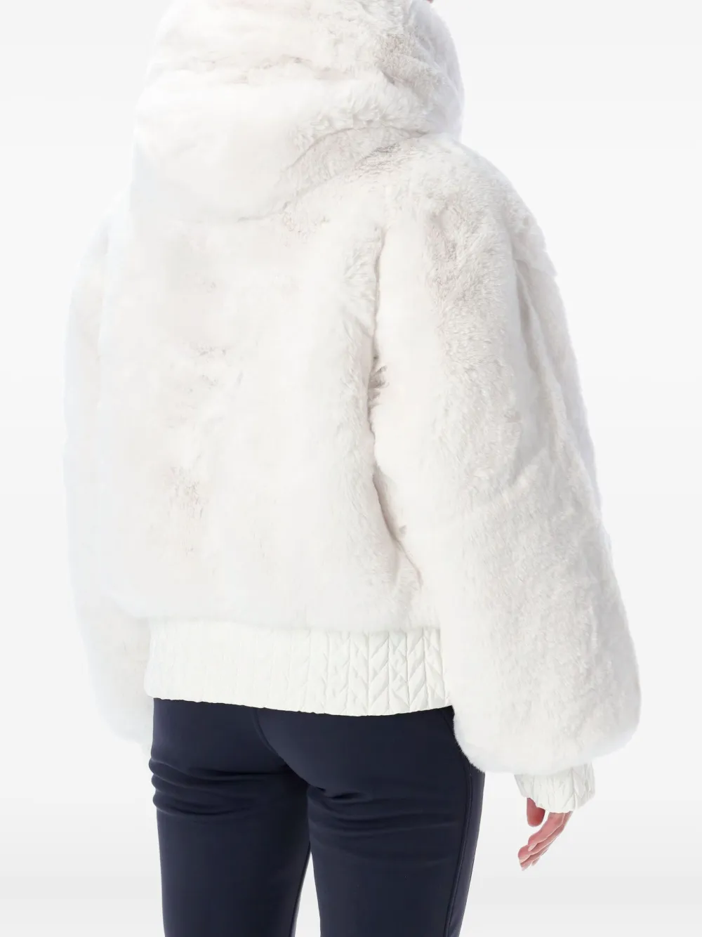 Goldbergh Indira Reversible Faux Fur Ski Jacket In White