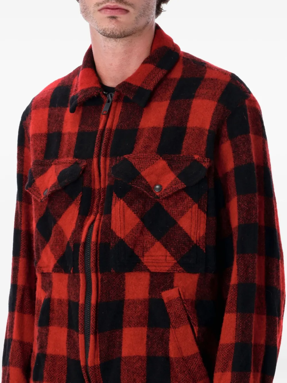 Junya Watanabe MAN Geruit jack met rits Rood