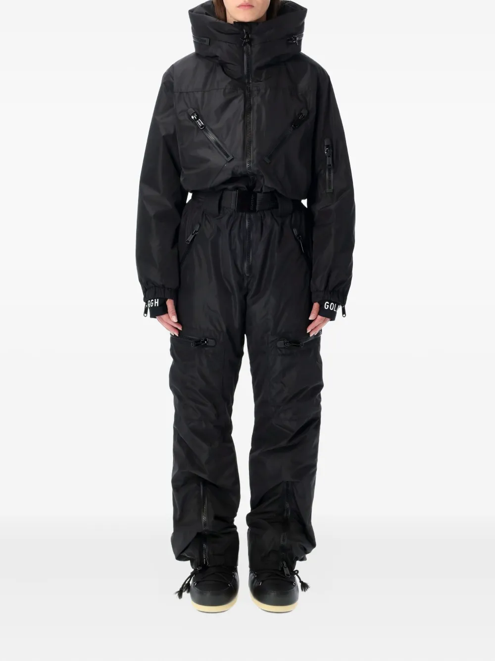 Goldbergh Discover Hooded Belted Ski Suit In Multi