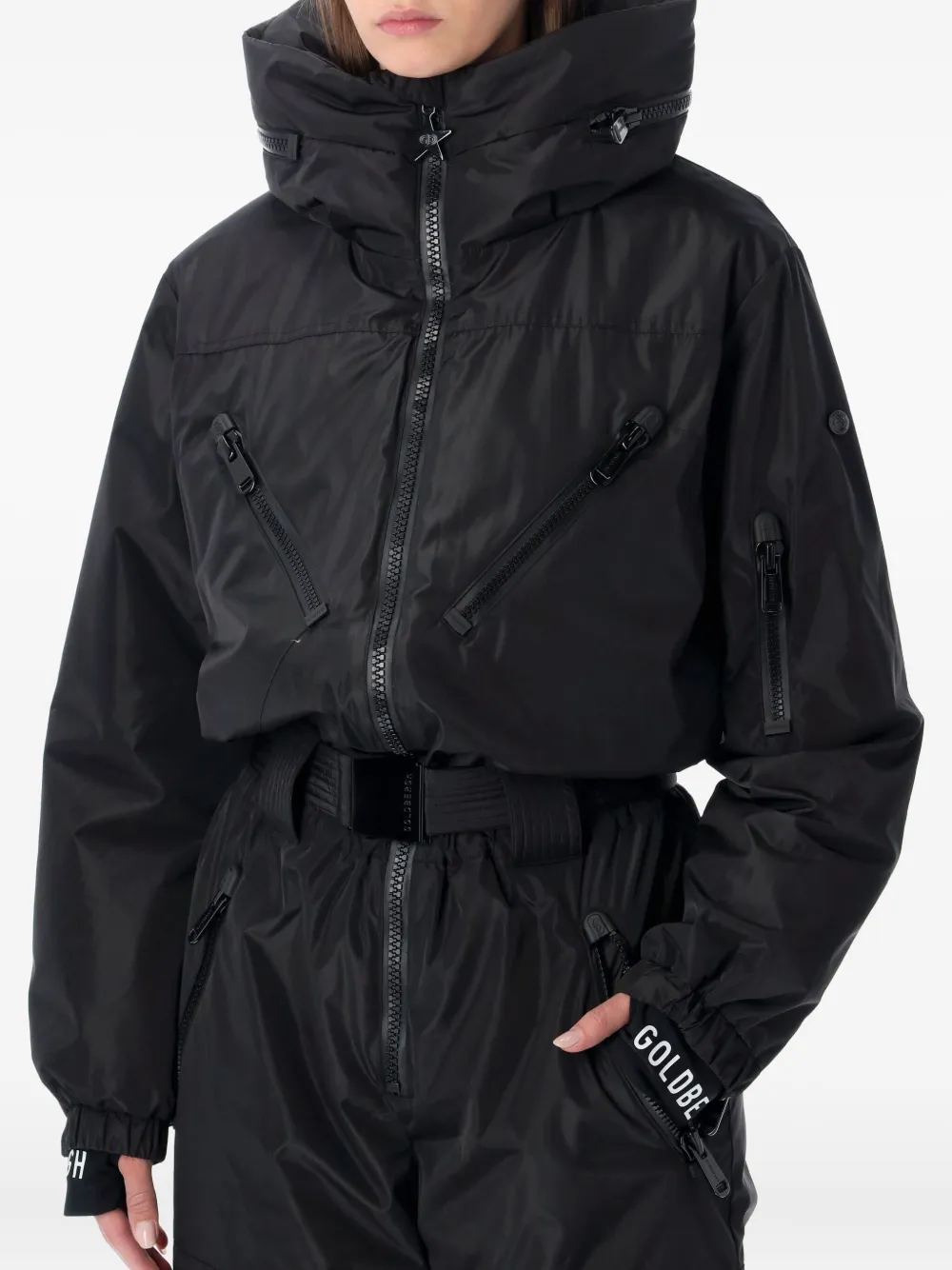 Goldbergh Discover Hooded Belted Ski Suit In Multi