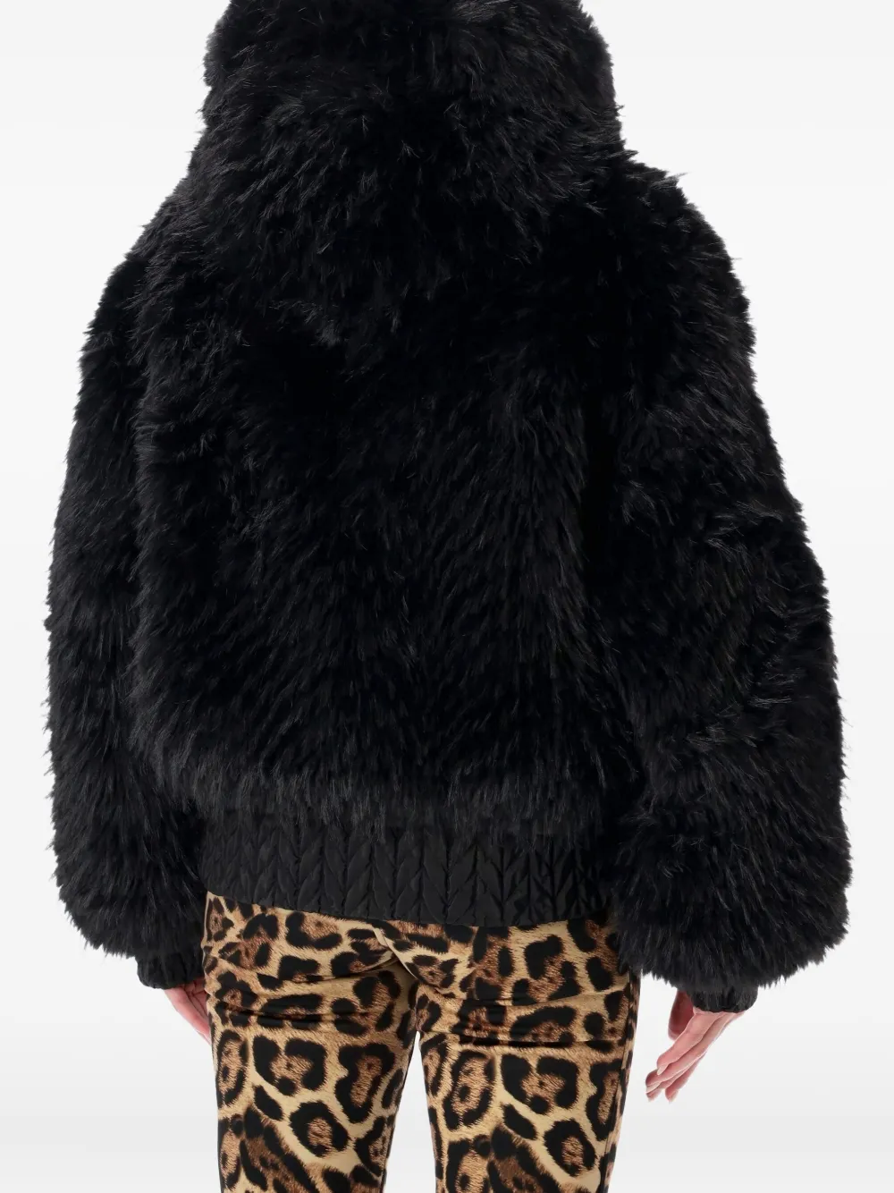 Goldbergh Jas van imitatiebont Zwart