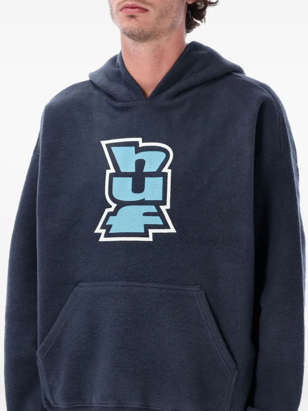  Huf Megablast Logo Hoodie - Blue 