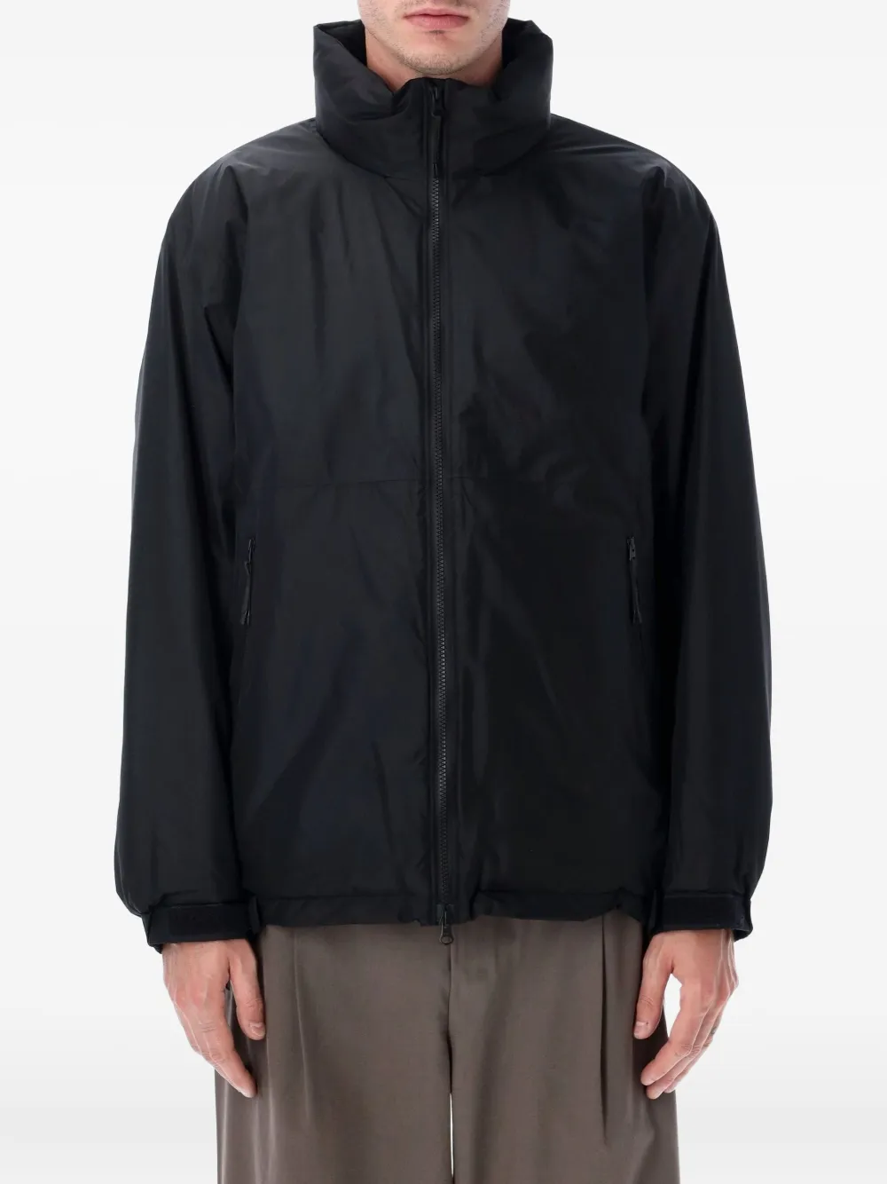 Goldwin zip-up long-sleeve padded jacket - ブラック Goldwin zip-up long-sleeve padded jacket - ブラック