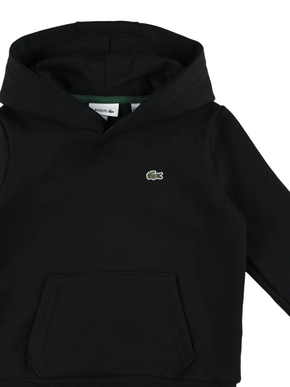 Lacoste Kids Hoodie met logo-applicatie Zwart