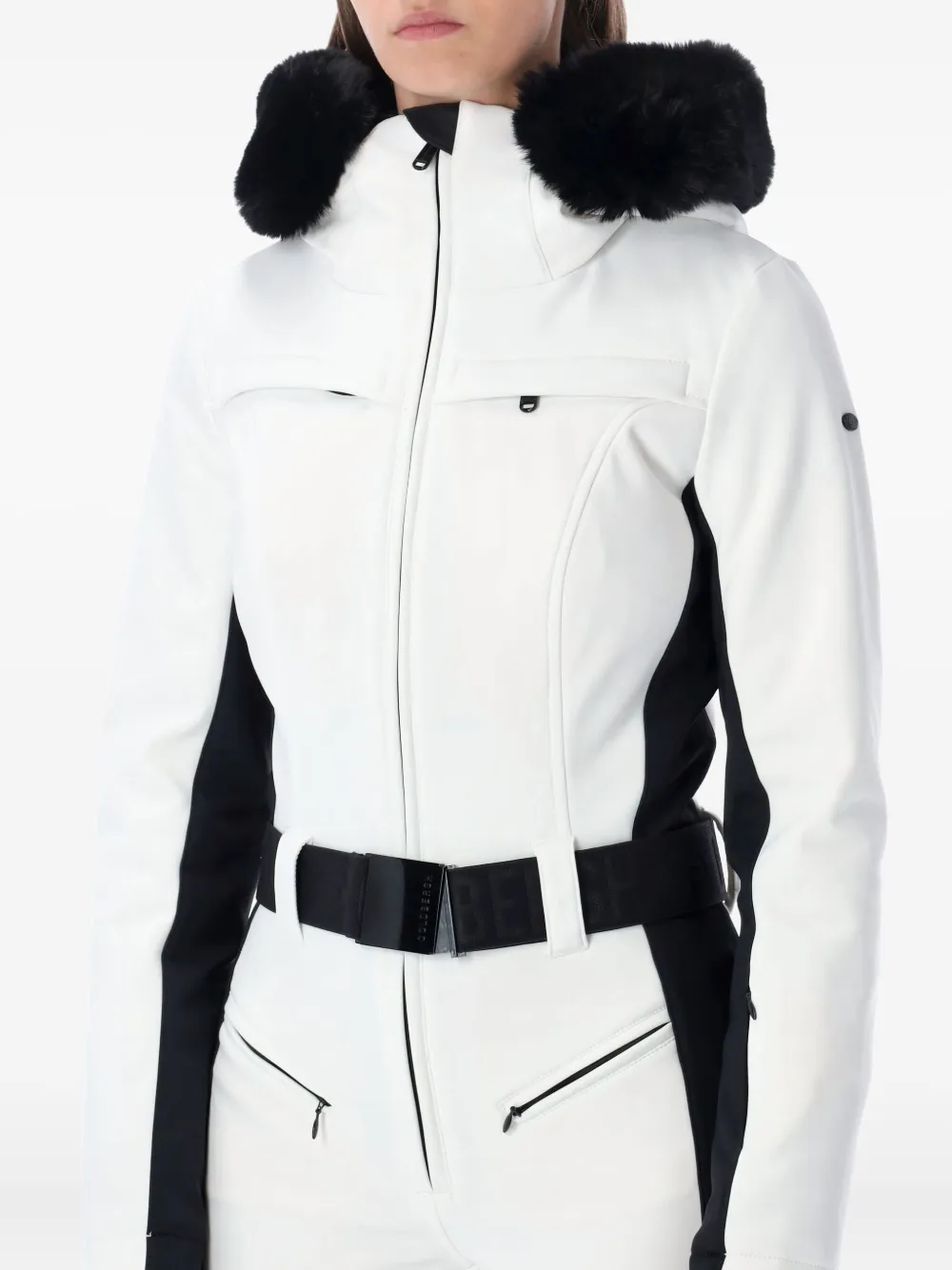 Goldbergh Parry Faux-fur Hooded Ski Suit In White