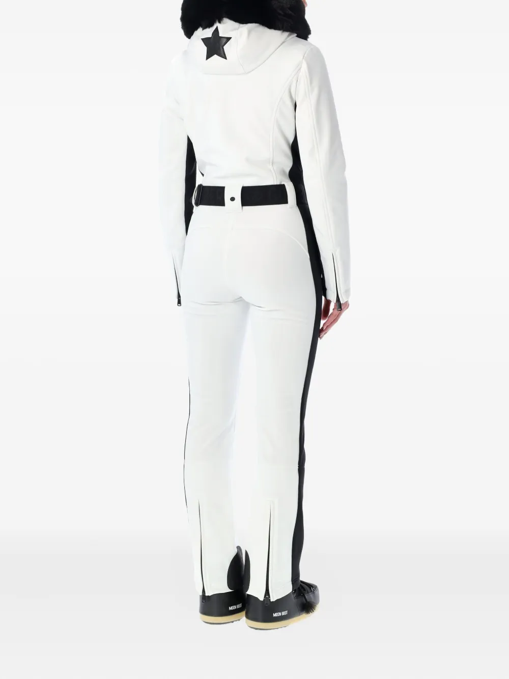 Goldbergh Parry Faux-fur Hooded Ski Suit In White