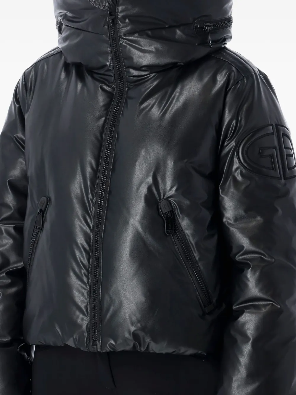 Goldbergh Nero Ski Jacket Eco Leather In Black