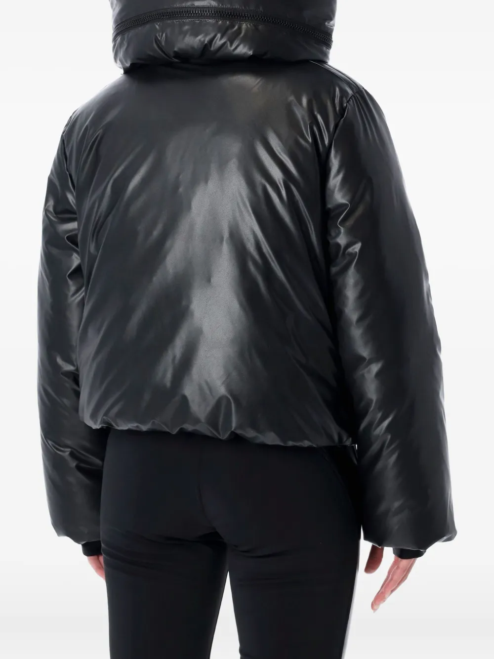 Goldbergh Nero Ski Jacket Eco Leather In Black