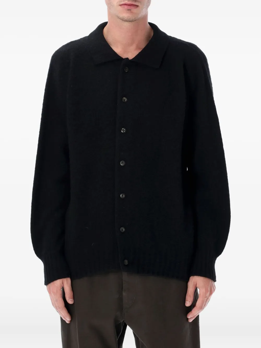 Howlin' Vest met polokraag en knopen | Zwart | Image 1