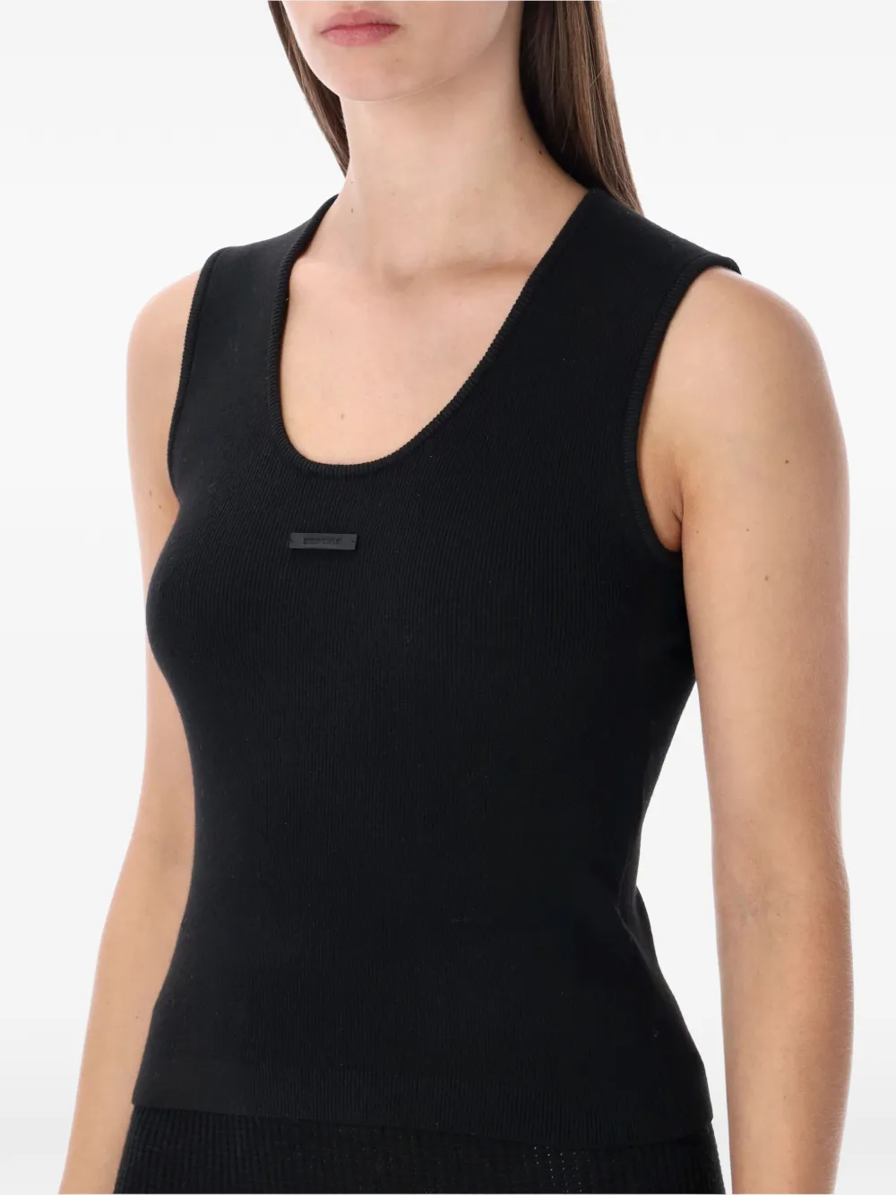FEAR OF GOD ESSENTIALS Geribbelde tanktop Zwart
