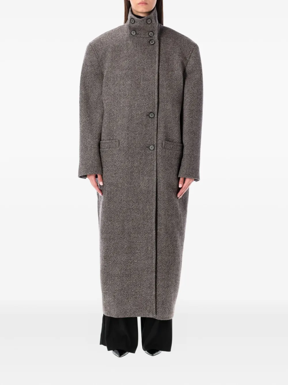 Magda Butrym buttoned coat - Grijs