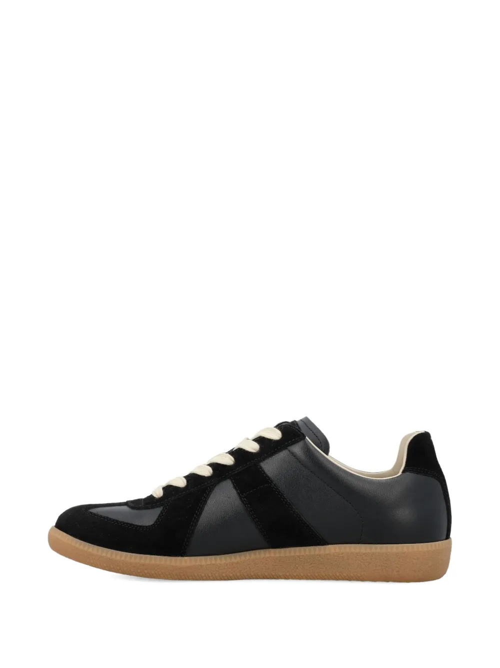 Maison Margiela Suede Lace-up Sneakers In Black