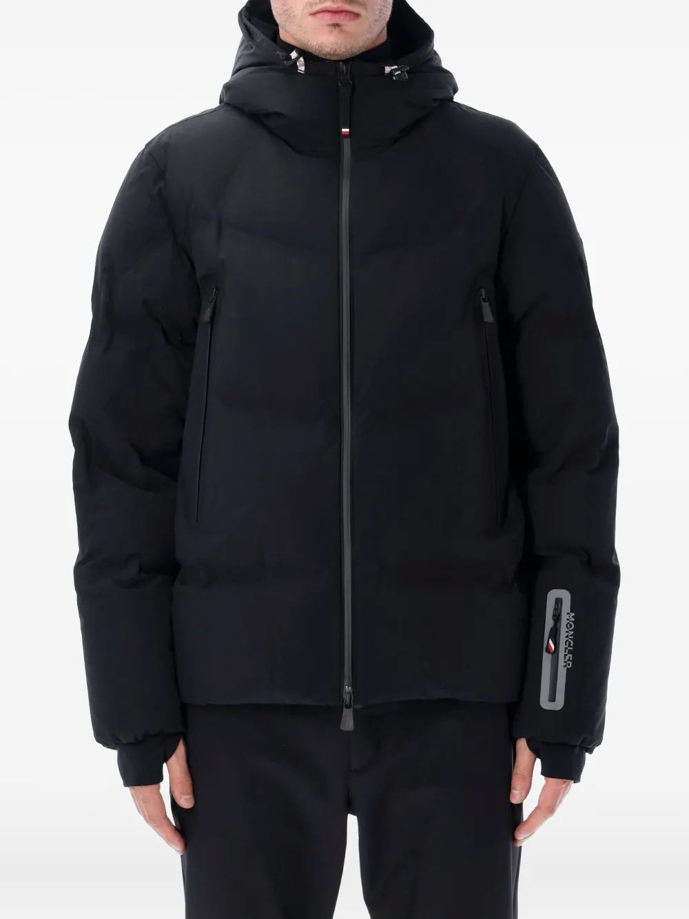 Moncler Grenoble chamarra de nieve Angren con capucha | negro | Image 1