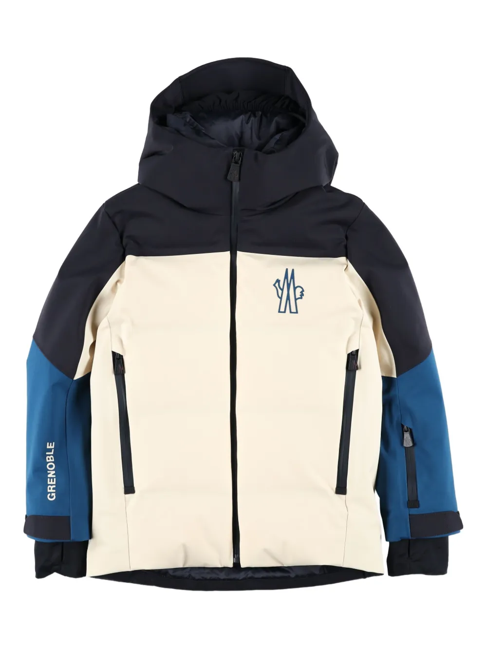 MONCLER GRENOBLE KIDS フーデッド パデッドジャケット - ニュートラル MONCLER GRENOBLE KIDS フーデッド パデッドジャケット - ニュートラル