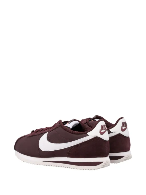 nike cortez burgundy and white