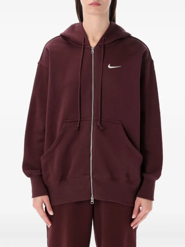 red zip up hoodie nike