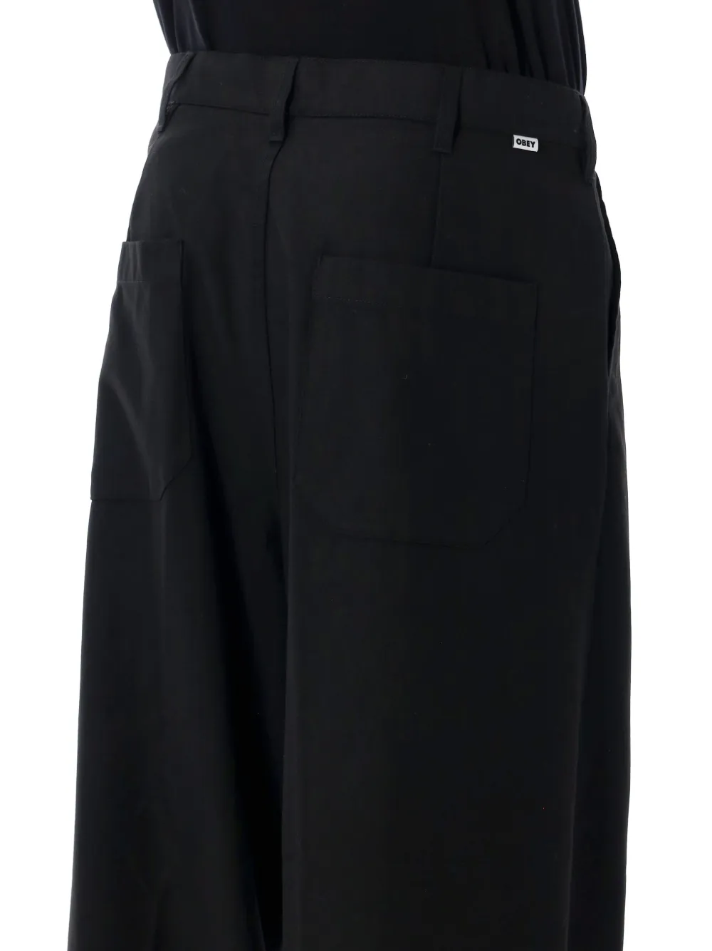 Obey Oliver geplooide broek Zwart