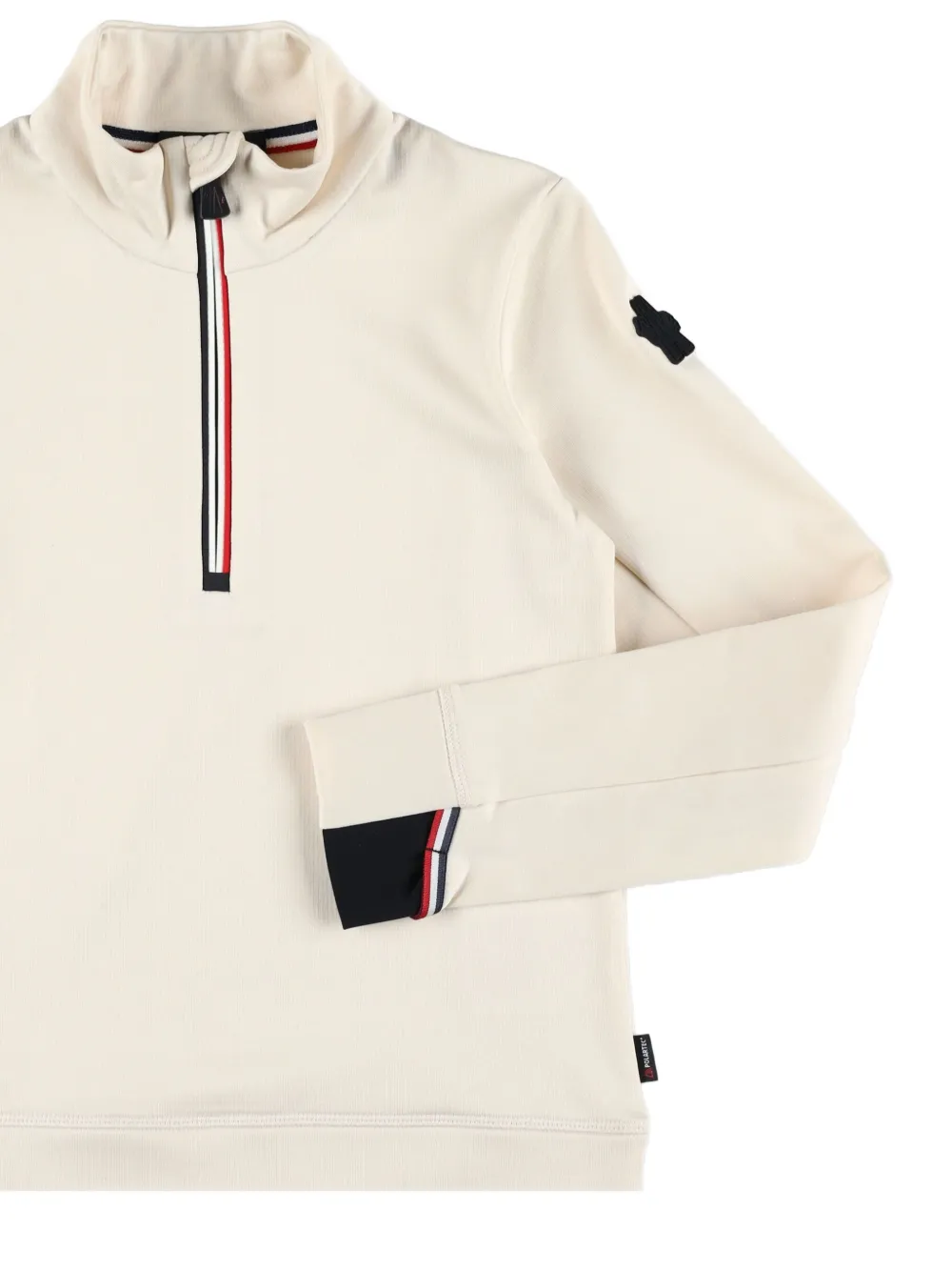MONCLER GRENOBLE KIDS Sweater met halve rits Wit