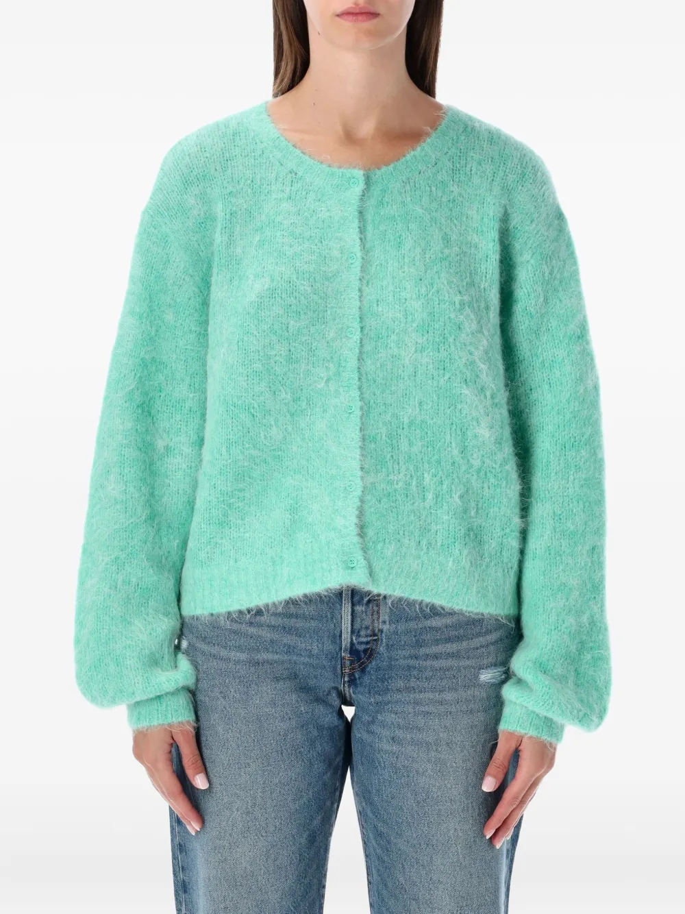 American Vintage Buttoned Cardigan In Green