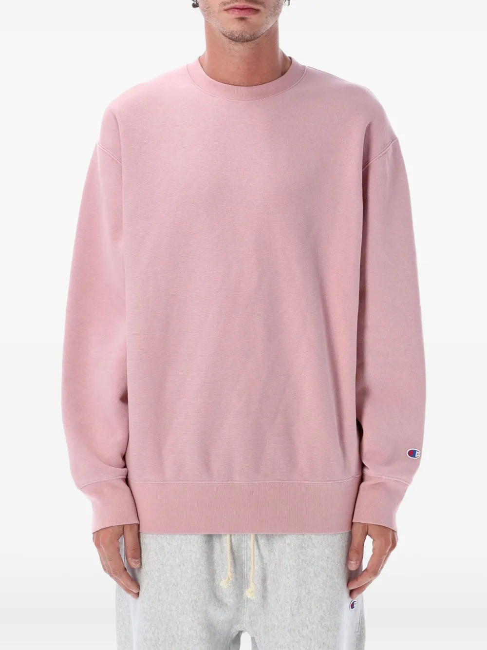 Champion logo crew-neck sweatshirt | Pink | Image 1
