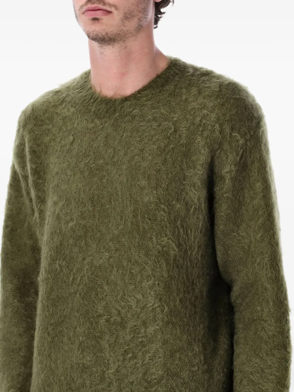 Auralee Trui met ronde hals Groen