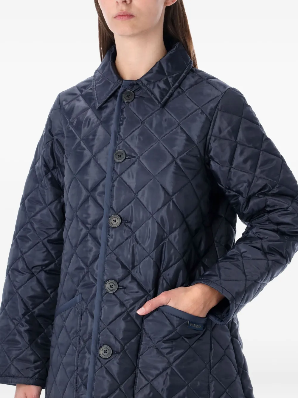 Comme Des Garcons Girl Quilted Coat In Blue