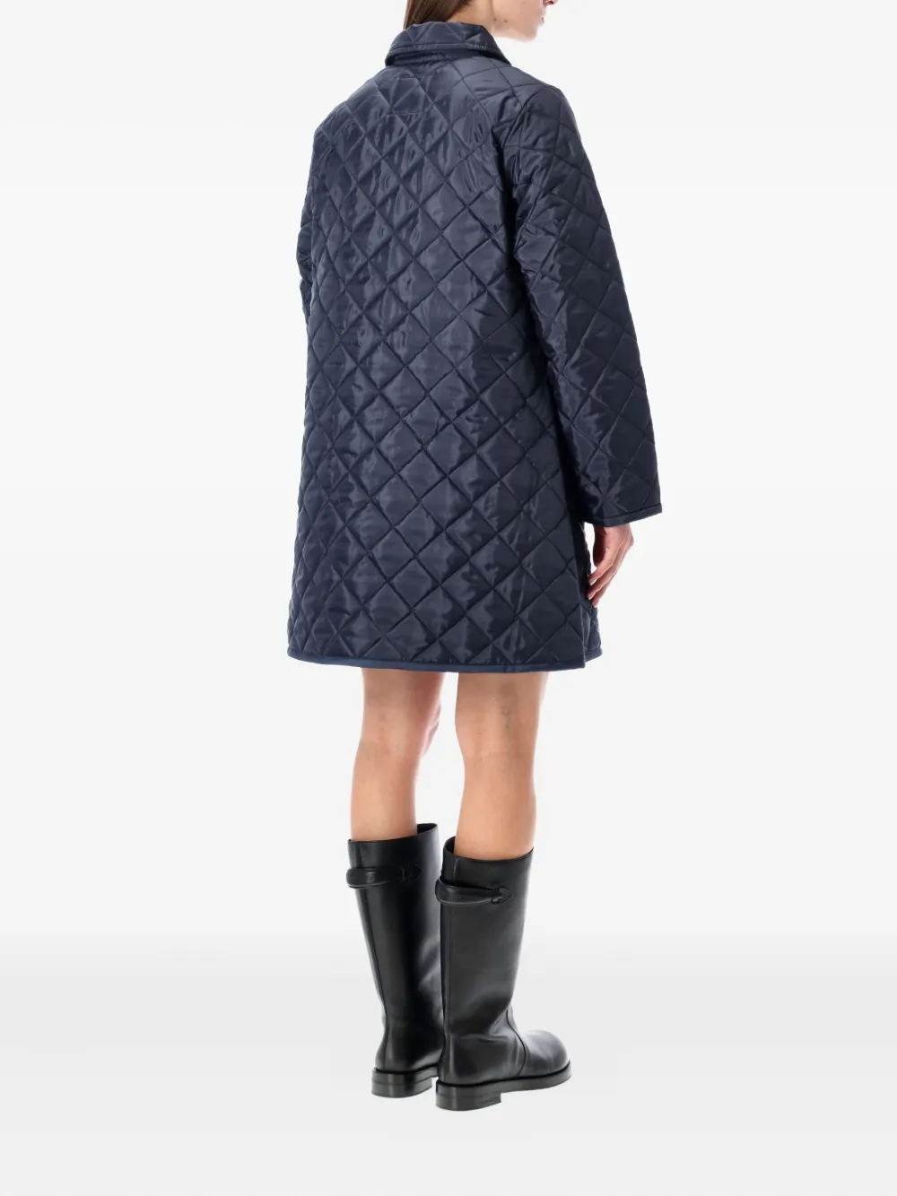 Comme Des Garcons Girl Quilted Coat In Blue