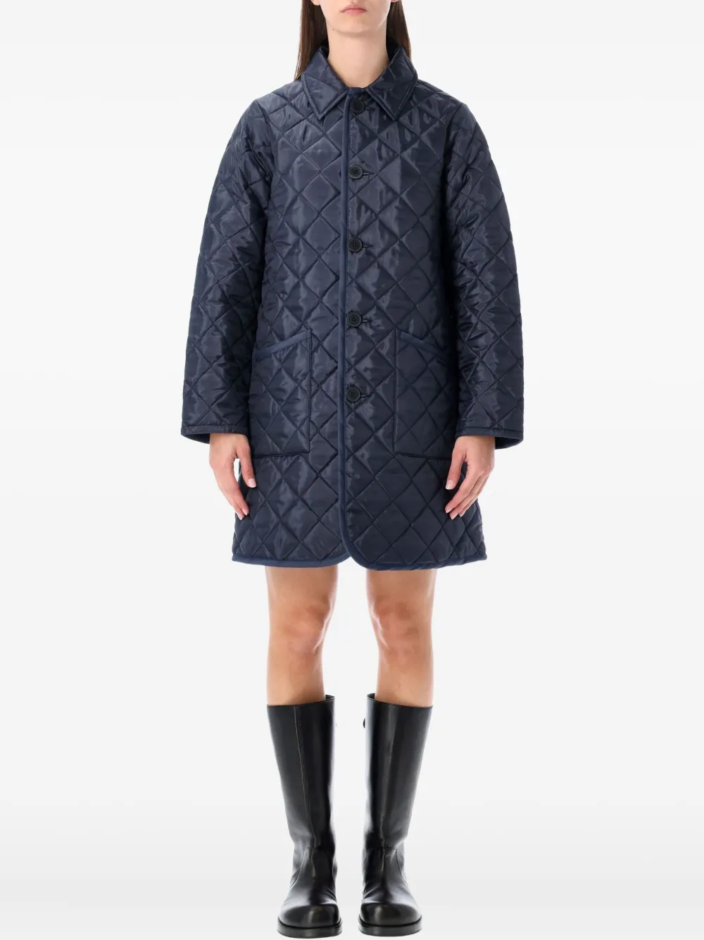 Comme Des Garçons Girl quilted coat - ブルー Comme Des Garçons Girl quilted coat - ブルー