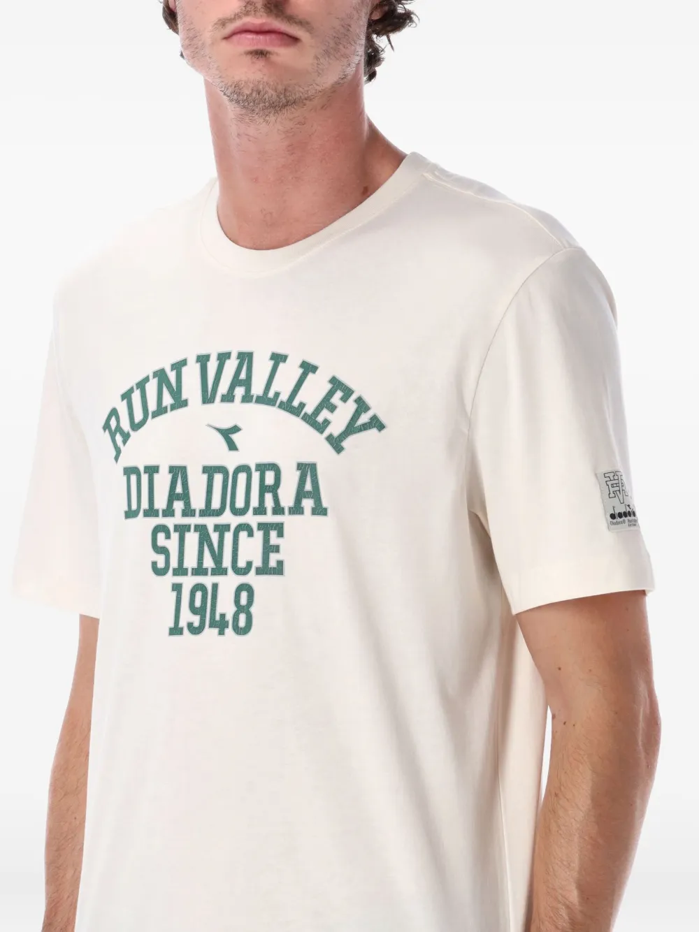 Diadora Run Valley grafisch T-shirt Beige