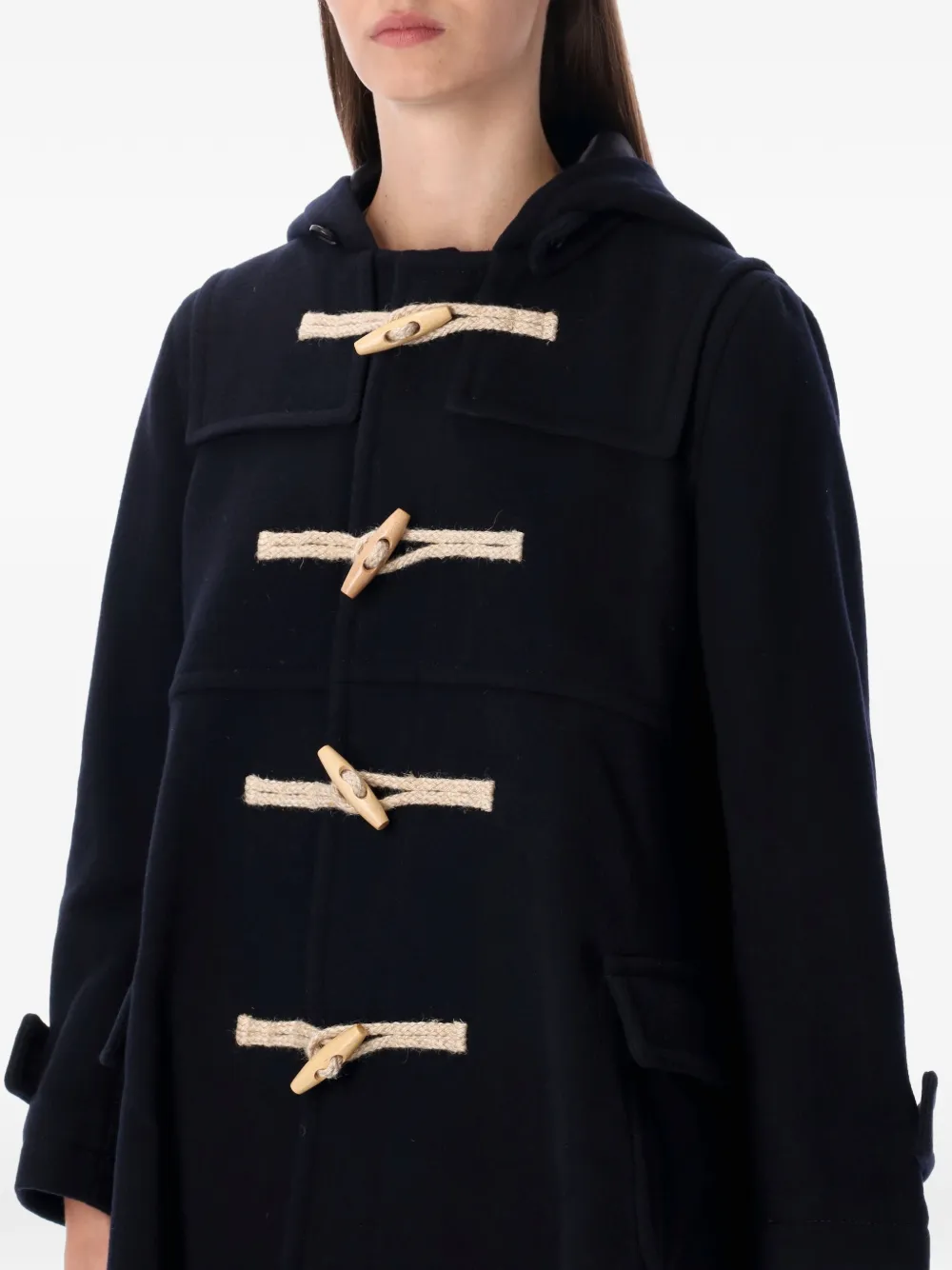  Comme Des Garçons Girl Abrigo Con Capucha - Azul 
