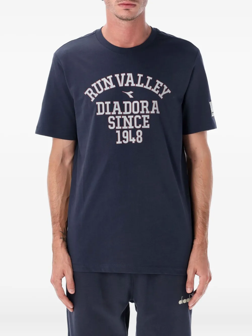 Diadora Run Valley logo T-shirt | Blue | Image 1