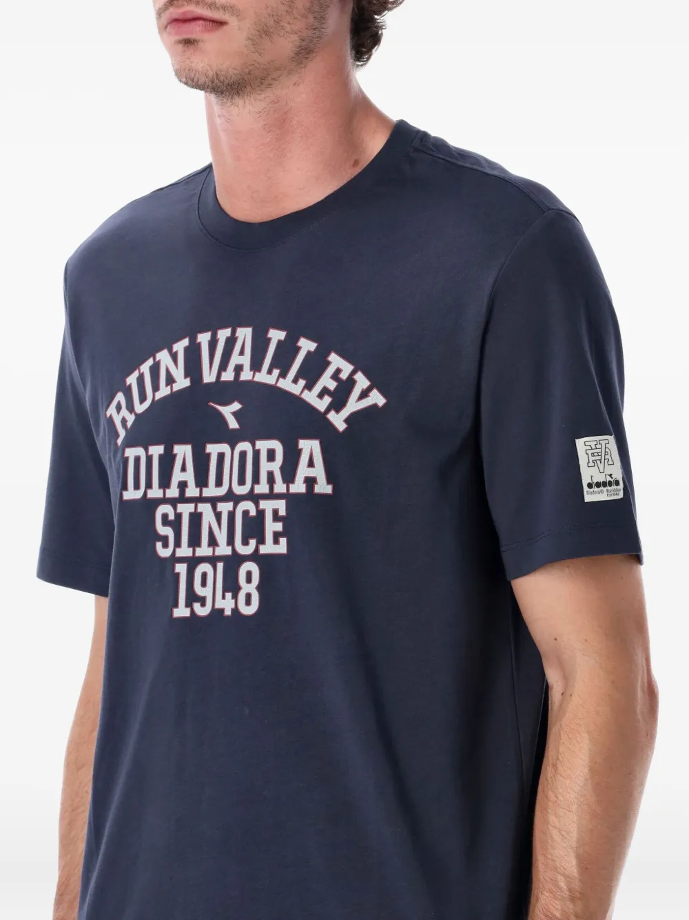 Diadora Run Valley Logo T-shirt In Blue