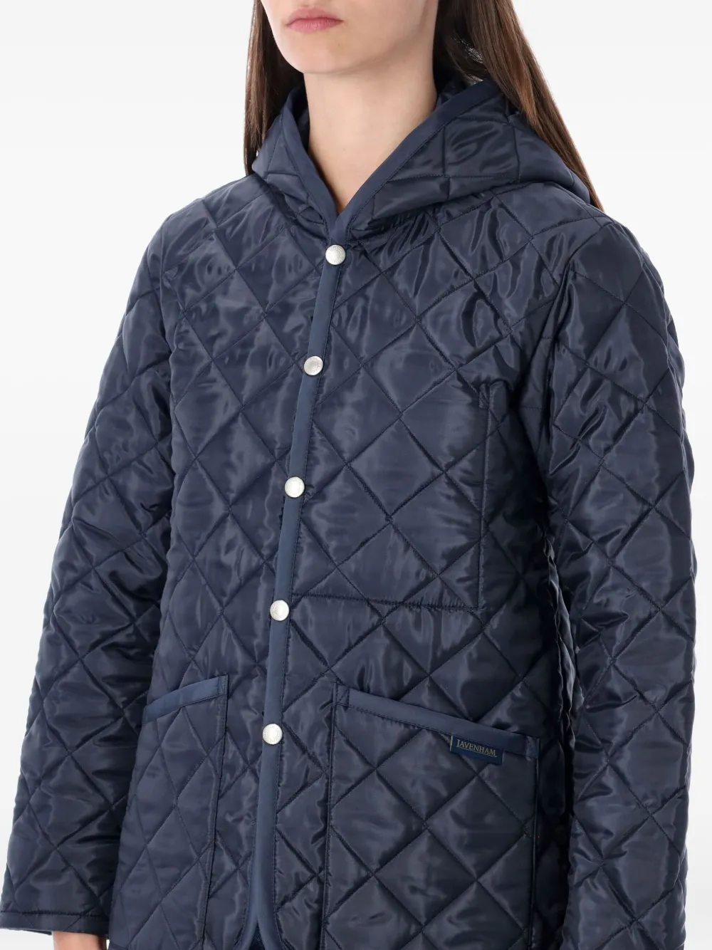 Comme Des Garcons Girl Quilted Hooded Jacket In Blue