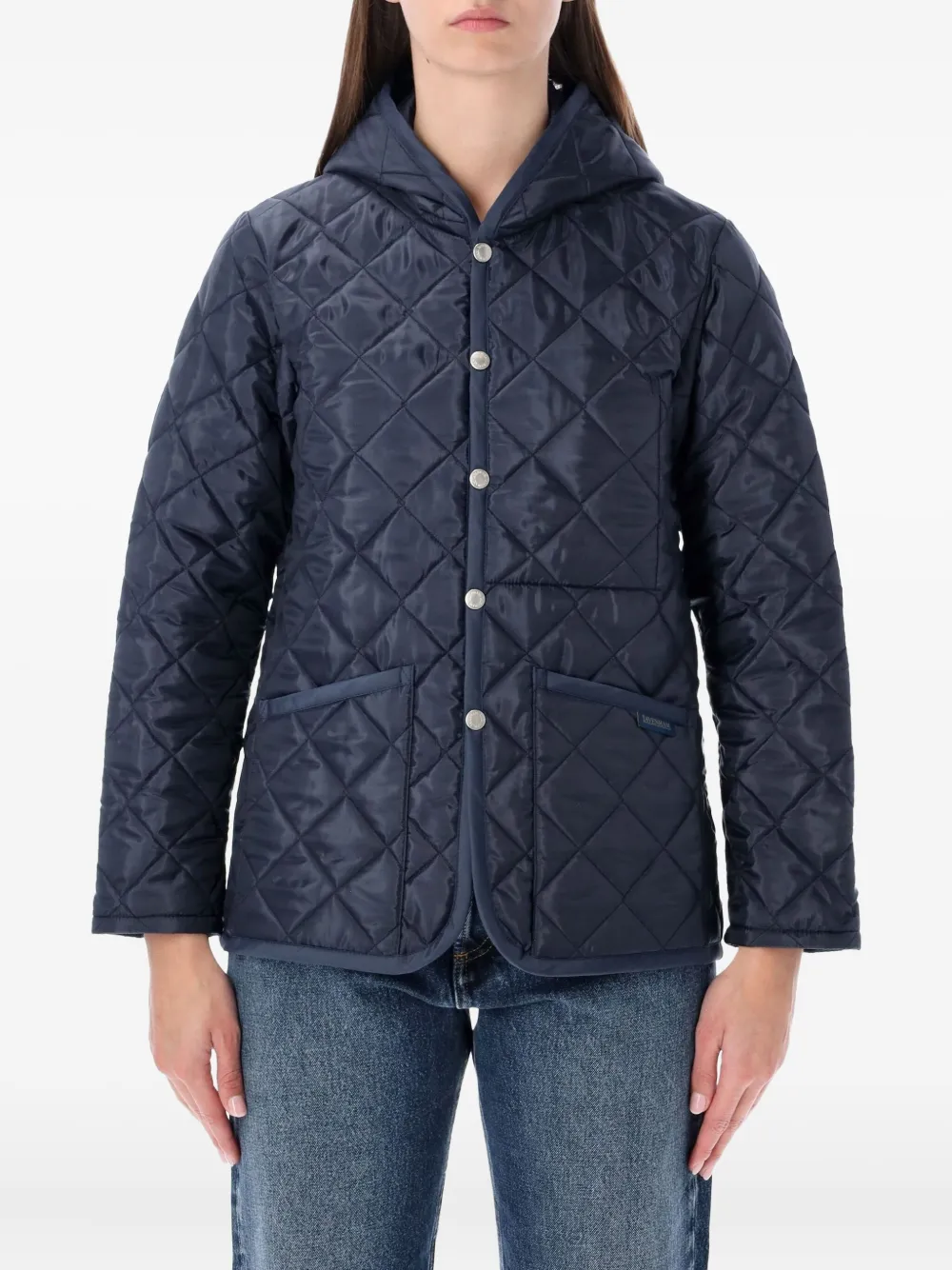 Comme Des Garçons Girl quilted hooded jacket - ブルー Comme Des Garçons Girl quilted hooded jacket - ブルー