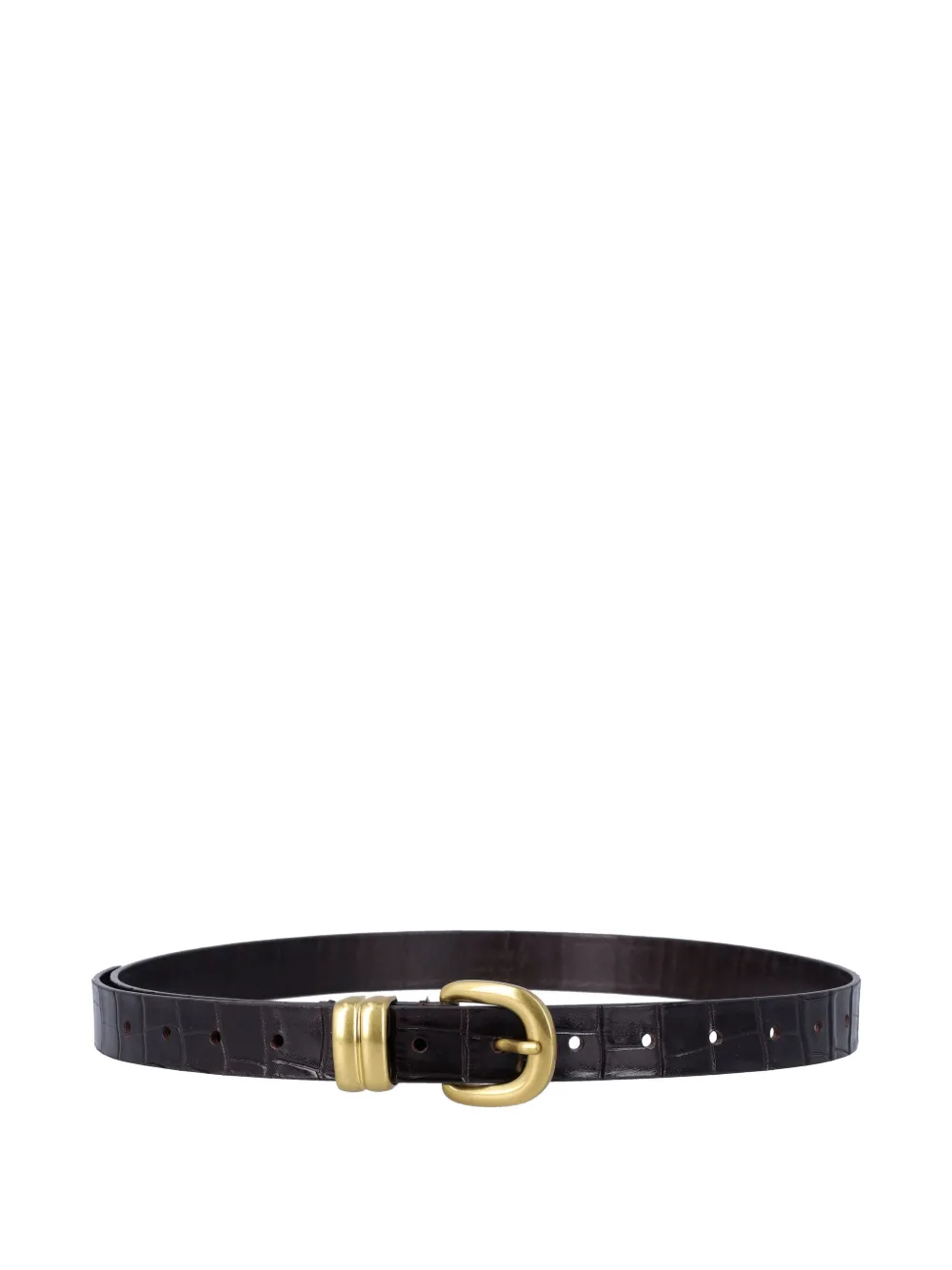 By Malene Birger embossed buckle belt - Marrone